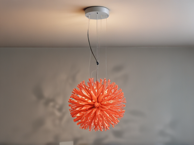 coral hanging light